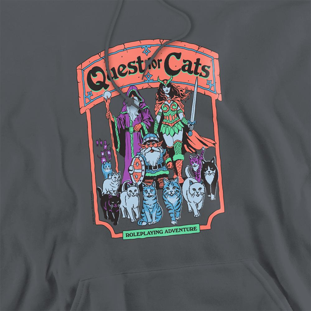 Charcoal - Side - Steven Rhodes Unisex Adult Quest For Cats Hoodie