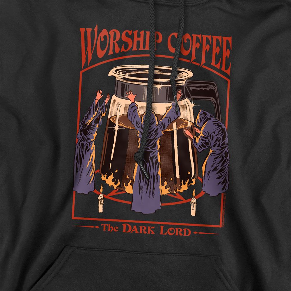 Black - Side - Steven Rhodes Unisex Adult Worship Coffee Hoodie