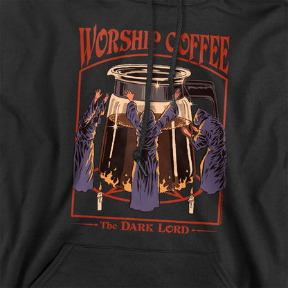 Black - Side - Steven Rhodes Unisex Adult Worship Coffee Hoodie