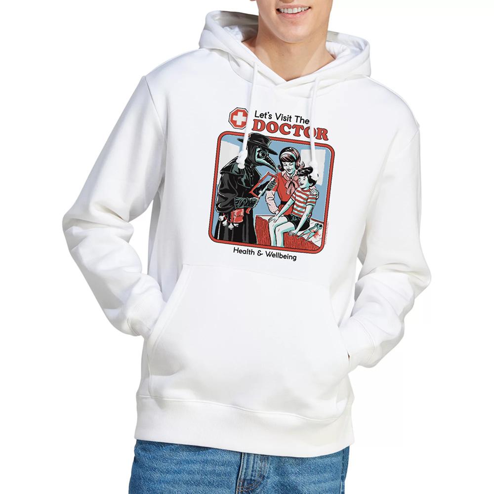White - Back - Steven Rhodes Unisex Adult Let´s Visit The Doctor Hoodie