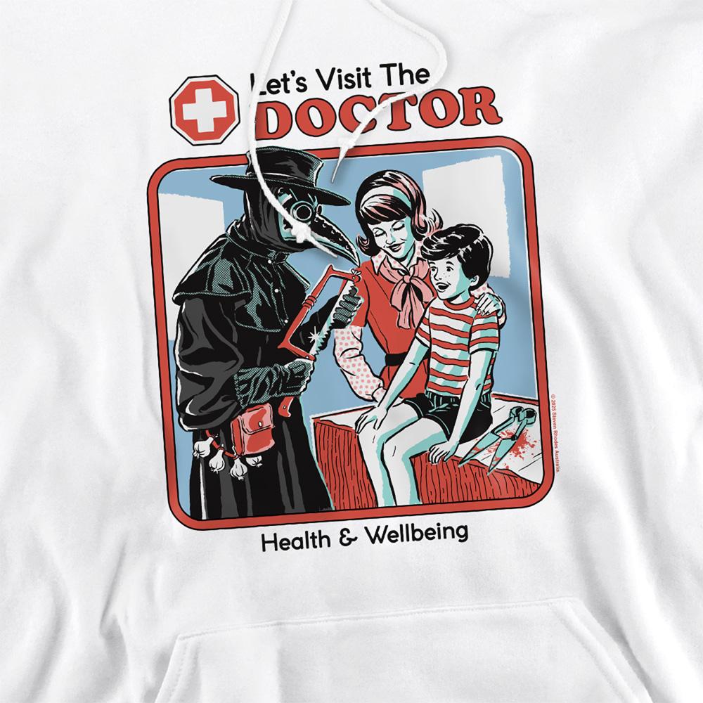 White - Side - Steven Rhodes Unisex Adult Let´s Visit The Doctor Hoodie