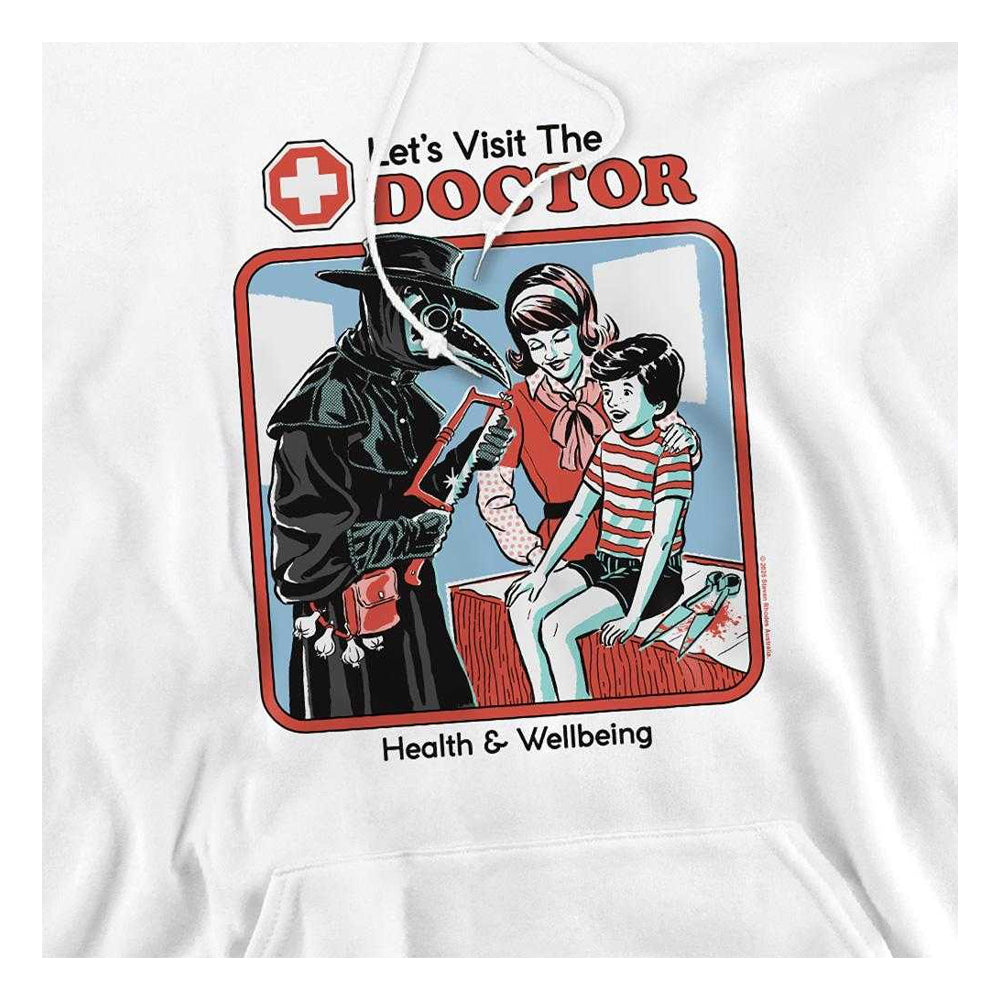 White - Side - Steven Rhodes Unisex Adult Let´s Visit The Doctor Hoodie