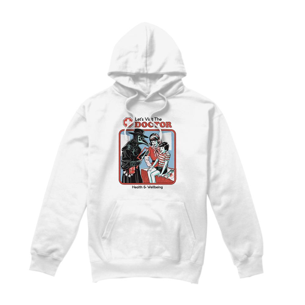 White - Front - Steven Rhodes Unisex Adult Let´s Visit The Doctor Hoodie