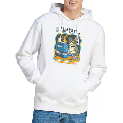 White - Back - Steven Rhodes Unisex Adult As Purr My Last Email Hoodie