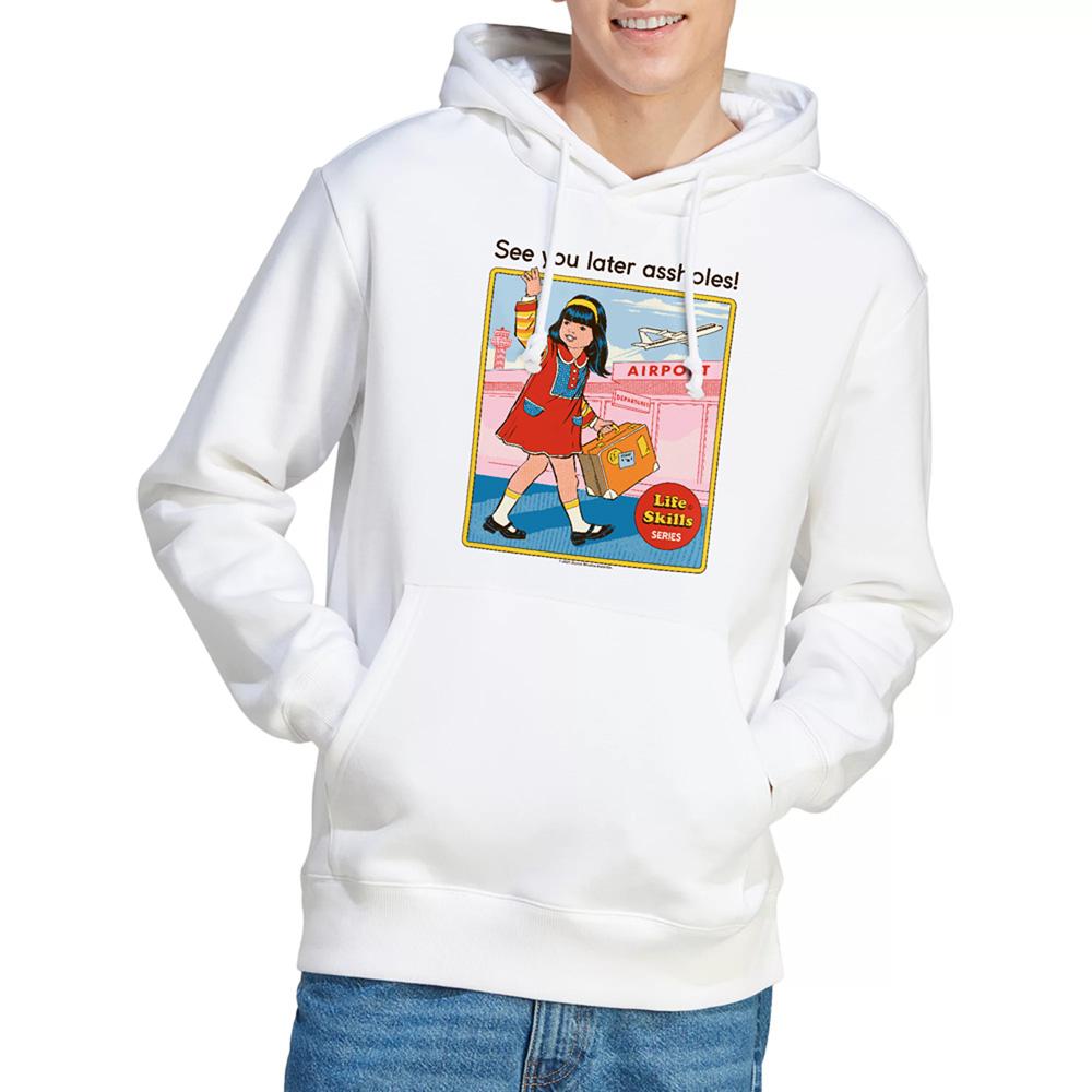 White - Back - Steven Rhodes Unisex Adult See You Later Hoodie