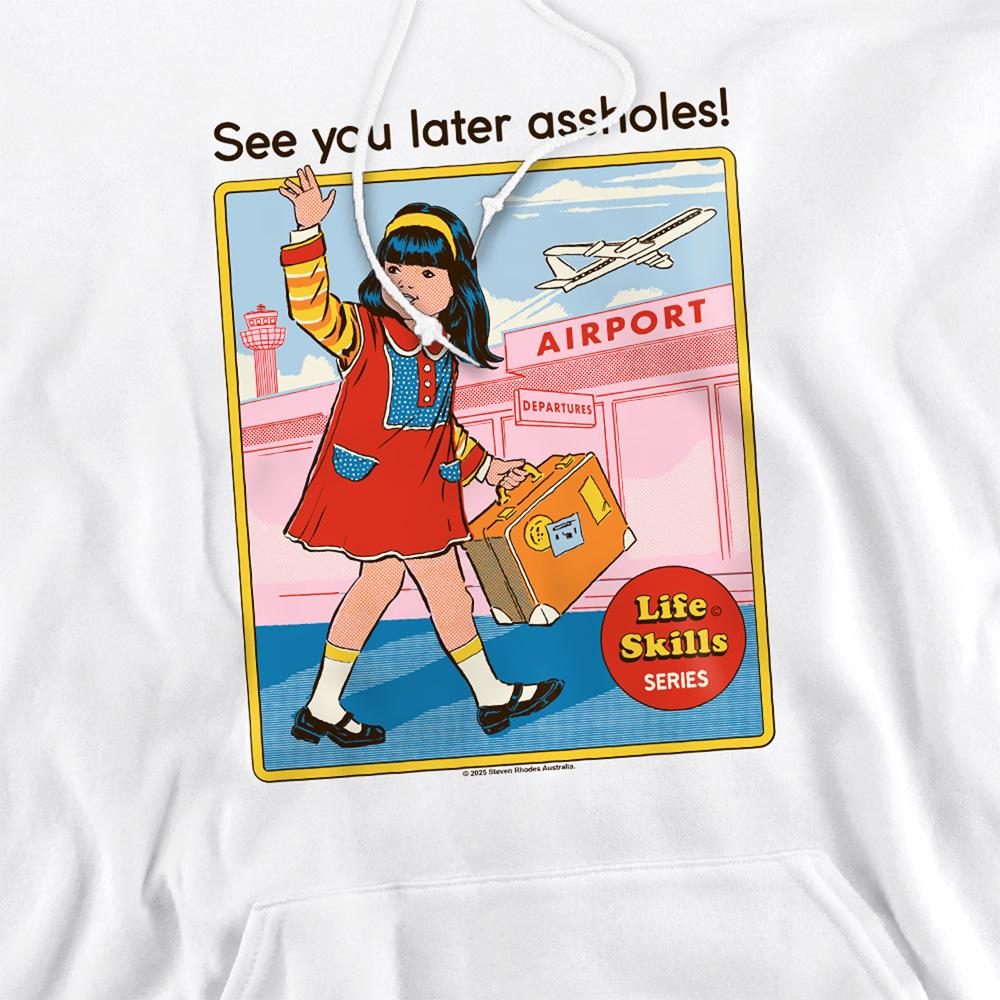 White - Side - Steven Rhodes Unisex Adult See You Later Hoodie
