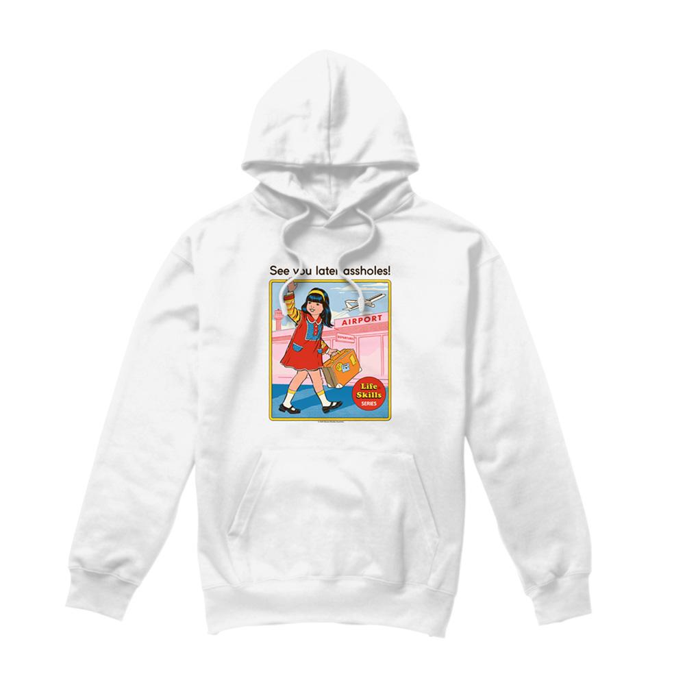 White - Front - Steven Rhodes Unisex Adult See You Later Hoodie