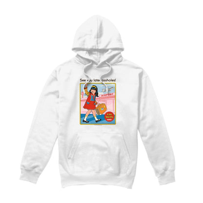 White - Front - Steven Rhodes Unisex Adult See You Later Hoodie