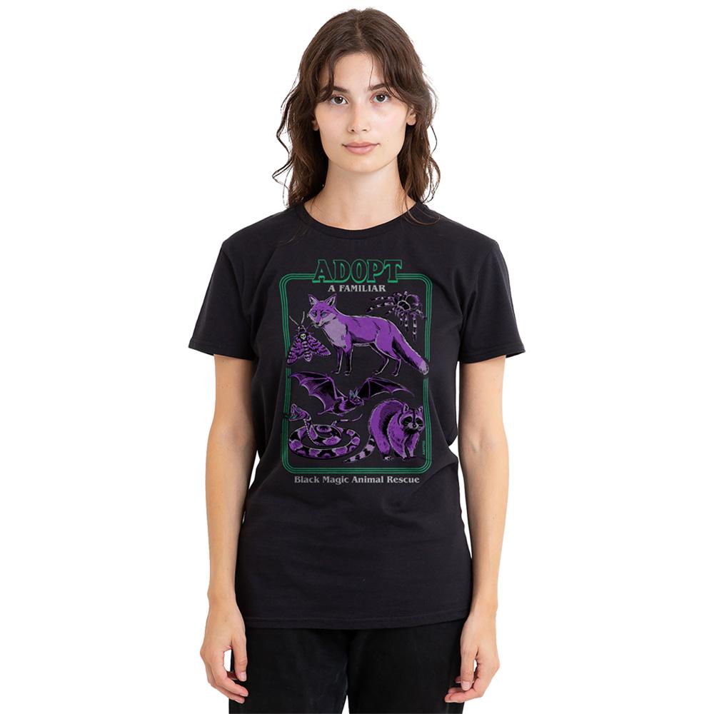 Black - Lifestyle - Steven Rhodes Womens-Ladies Adopt A Familiar Part 2 T-Shirt