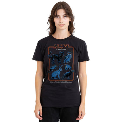Black - Lifestyle - Steven Rhodes Womens-Ladies Adopt A Familiar T-Shirt