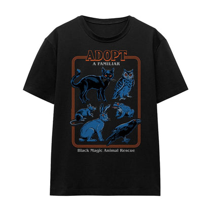 Black - Front - Steven Rhodes Womens-Ladies Adopt A Familiar T-Shirt