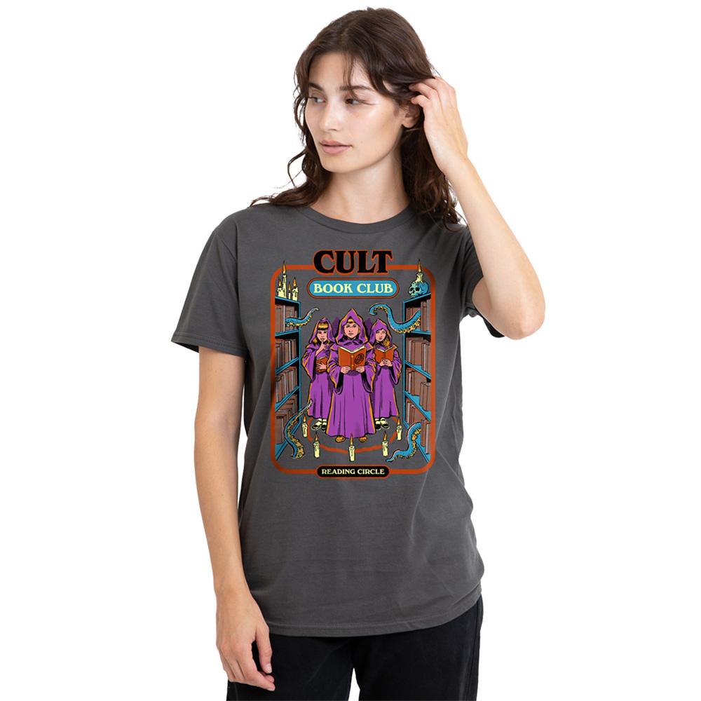 Black - Back - Steven Rhodes Womens-Ladies Cult Book Club T-Shirt