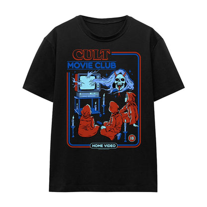 Black - Front - Steven Rhodes Womens-Ladies Cult Movie Club T-Shirt