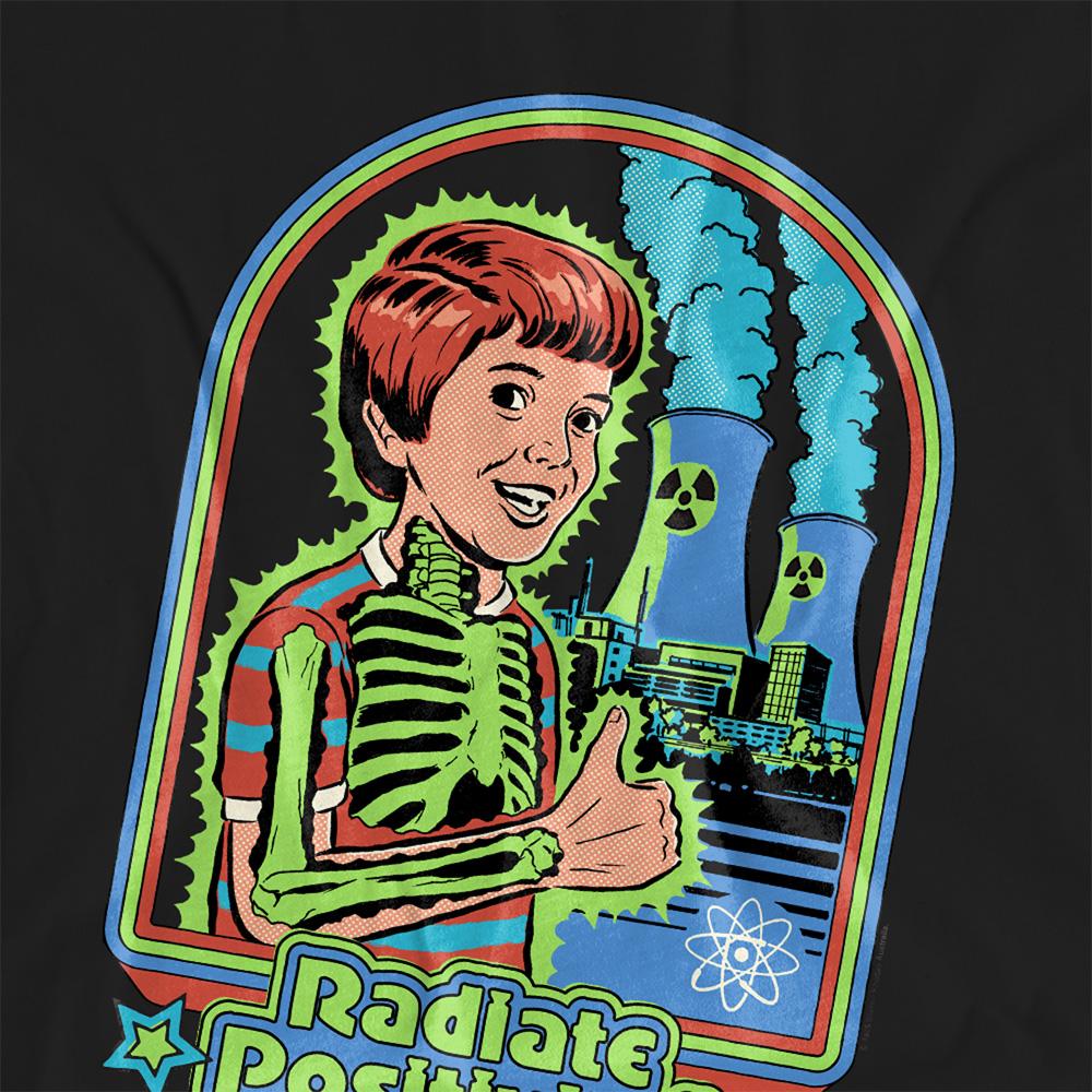 Black - Side - Steven Rhodes Womens-Ladies Radiate Positivity T-Shirt