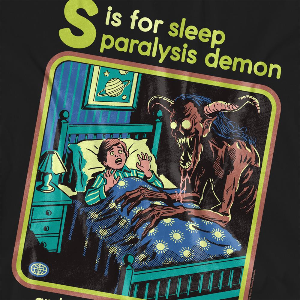 Black - Side - Steven Rhodes Womens-Ladies Sleep Paralysis Demon T-Shirt