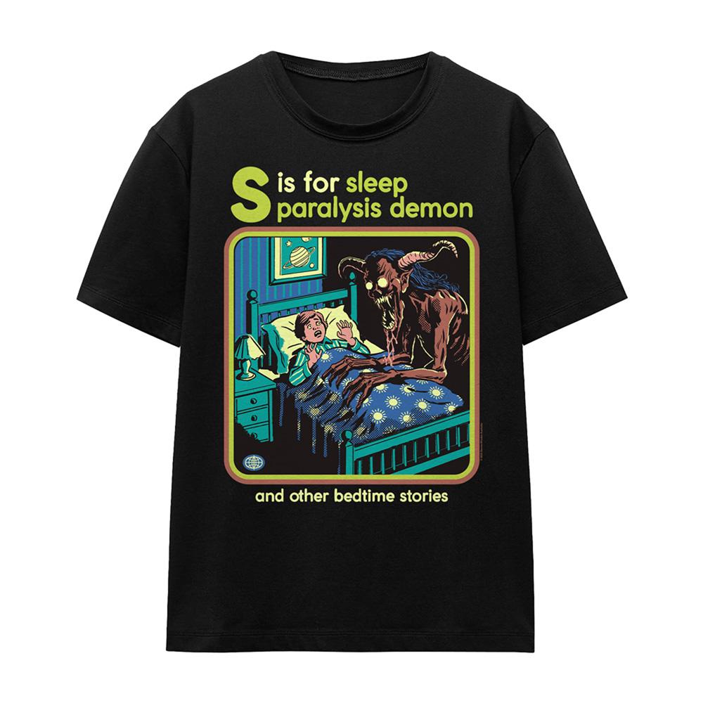 Black - Front - Steven Rhodes Womens-Ladies Sleep Paralysis Demon T-Shirt