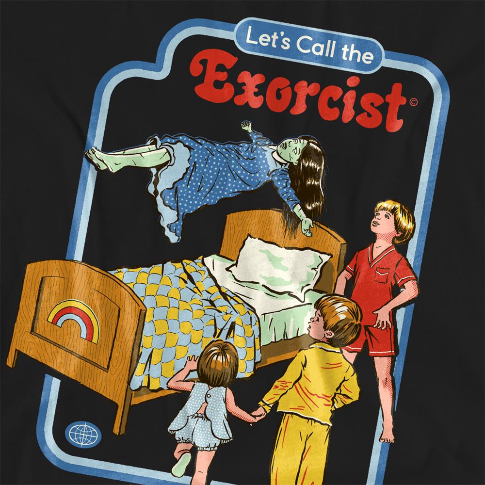 Black - Side - Steven Rhodes Womens-Ladies Lets Call The Exorcist T-Shirt