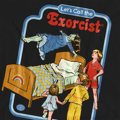 Black - Side - Steven Rhodes Womens-Ladies Lets Call The Exorcist T-Shirt