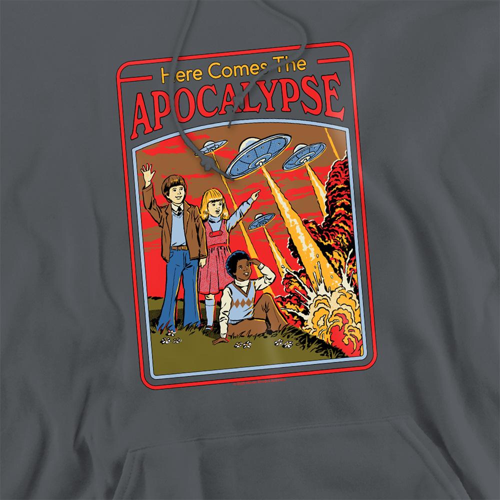 Charcoal - Side - Steven Rhodes Unisex Adult Here Comes The Apocalypse Hoodie