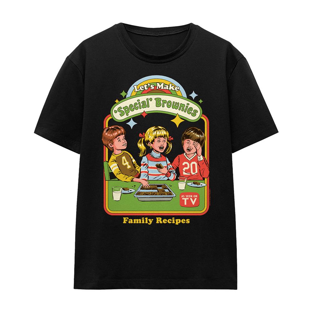 Black - Front - Steven Rhodes Womens-Ladies Let´s Make Brownies T-Shirt