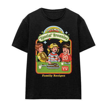 Black - Front - Steven Rhodes Womens-Ladies Let´s Make Brownies T-Shirt