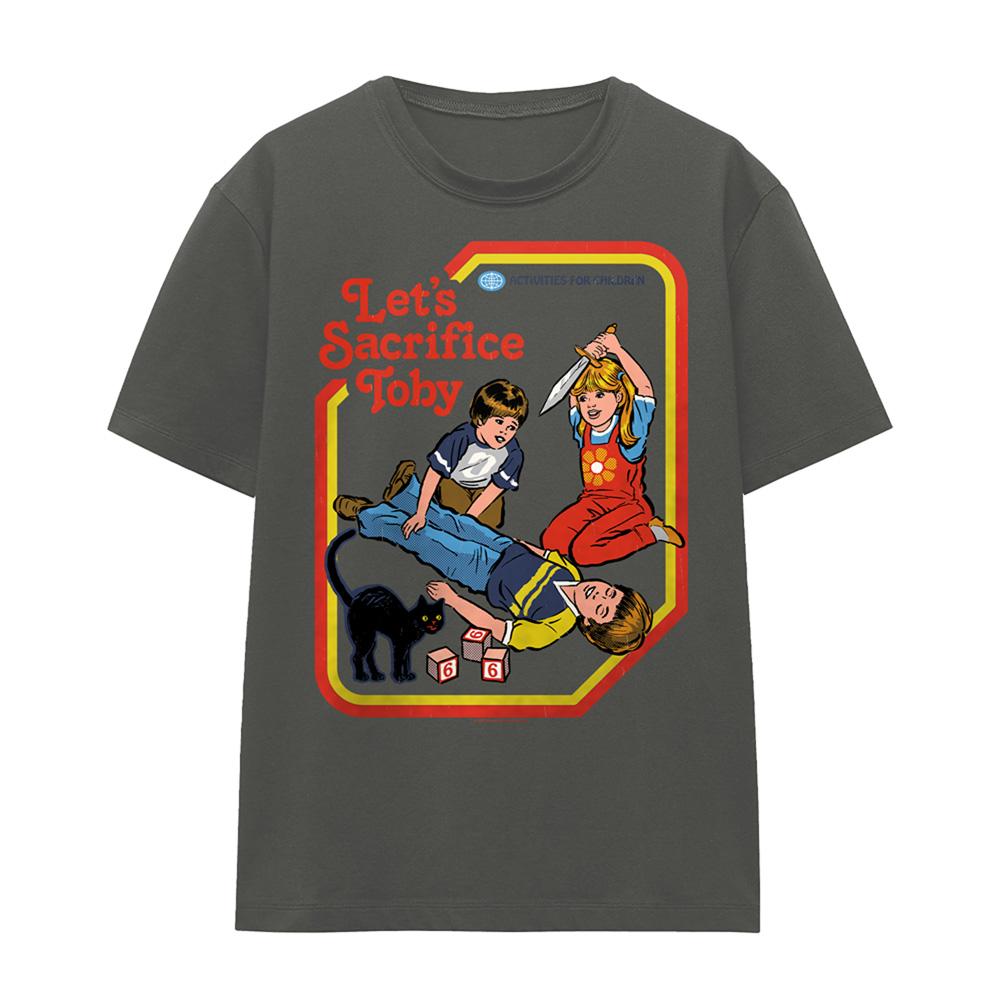 Charcoal - Front - Steven Rhodes Womens-Ladies Let´s Sacrifice Toby T-Shirt