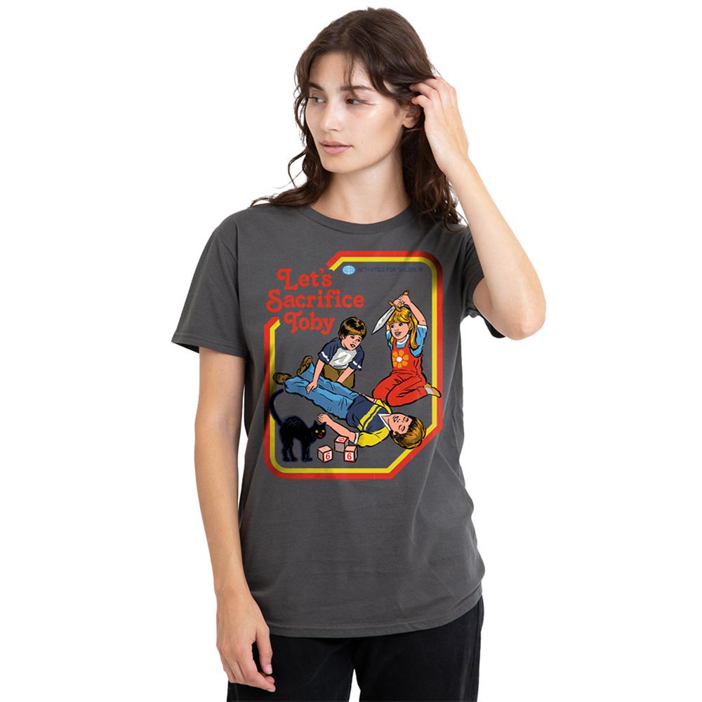 Black - Back - Steven Rhodes Womens-Ladies Let´s Sacrifice Toby T-Shirt