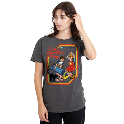 Black - Back - Steven Rhodes Womens-Ladies Let´s Sacrifice Toby T-Shirt