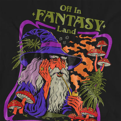Black - Side - Steven Rhodes Womens-Ladies Fantasy Land T-Shirt