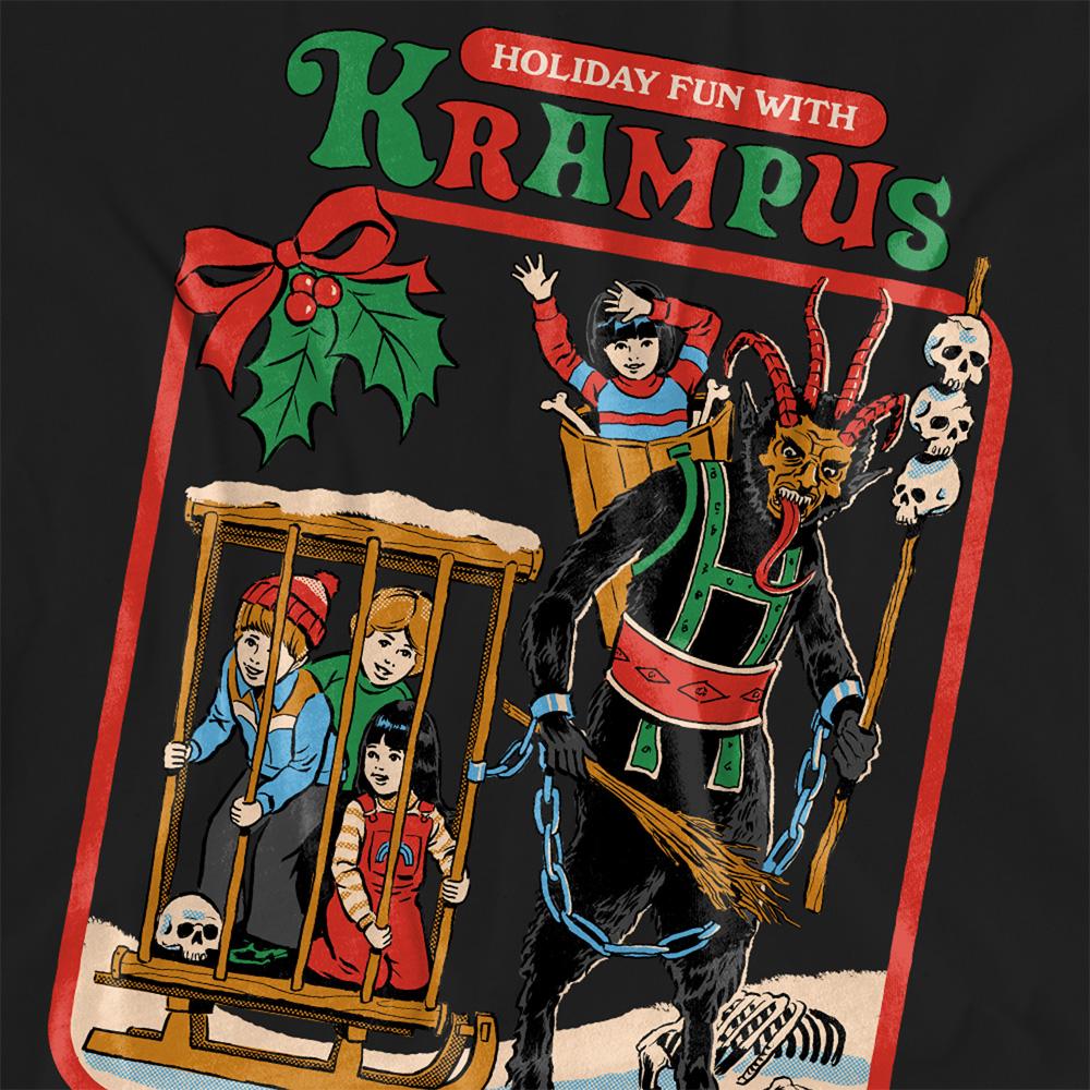 Black - Side - Steven Rhodes Womens-Ladies Fun With Krampus T-Shirt