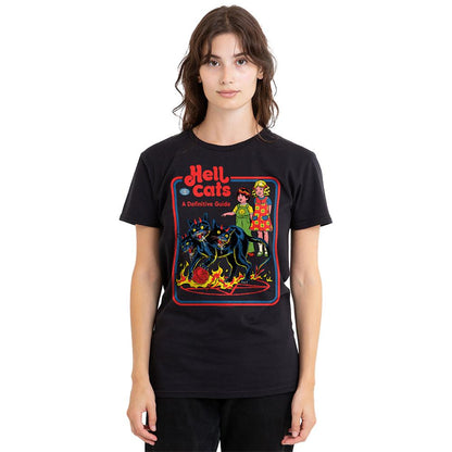 Black - Back - Steven Rhodes Womens-Ladies Hell Cats T-Shirt