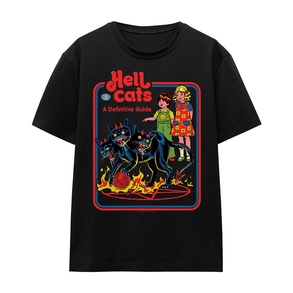 Black - Front - Steven Rhodes Womens-Ladies Hell Cats T-Shirt