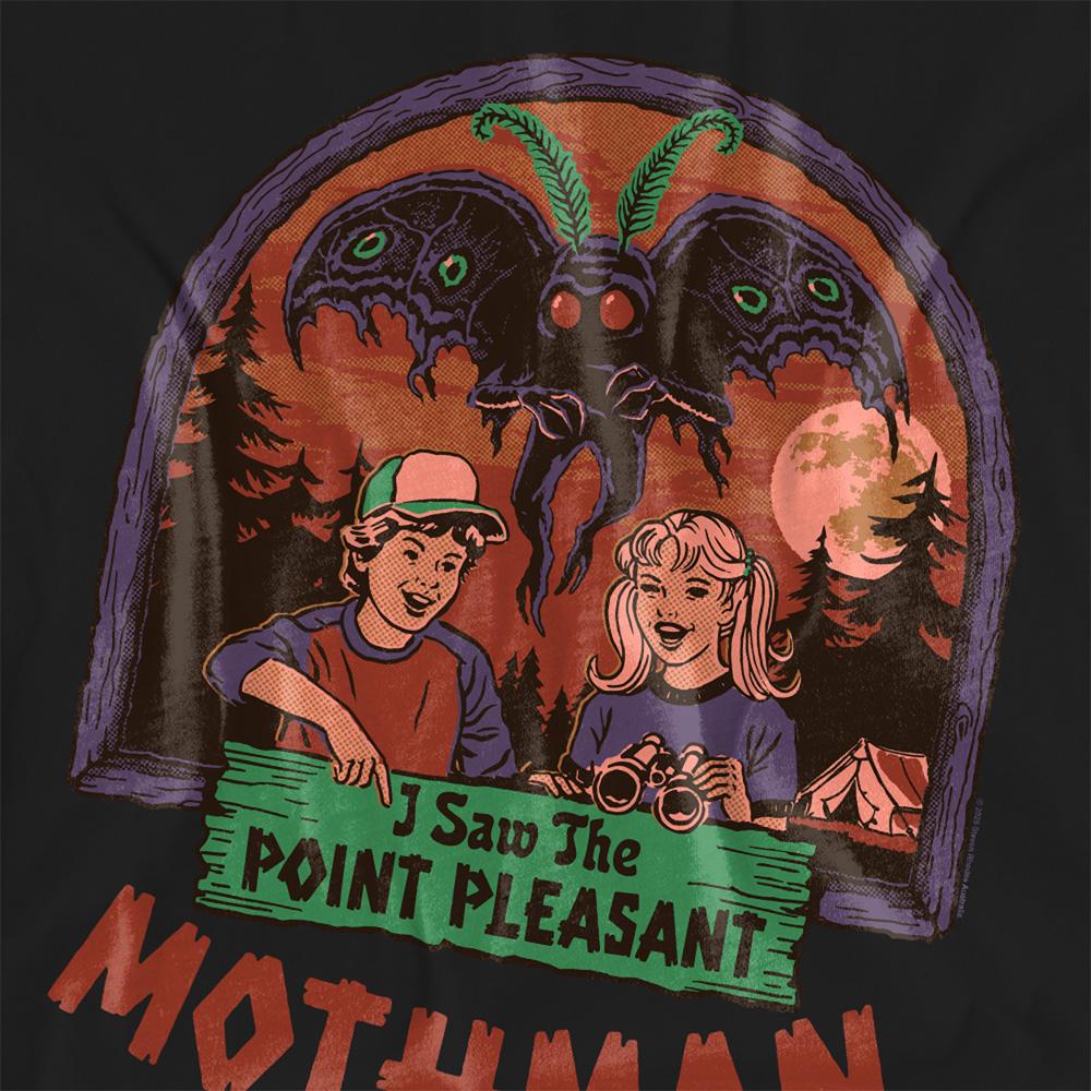 Black - Side - Steven Rhodes Womens-Ladies I Saw The Mothman T-Shirt