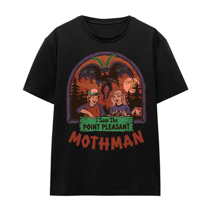 Black - Front - Steven Rhodes Womens-Ladies I Saw The Mothman T-Shirt