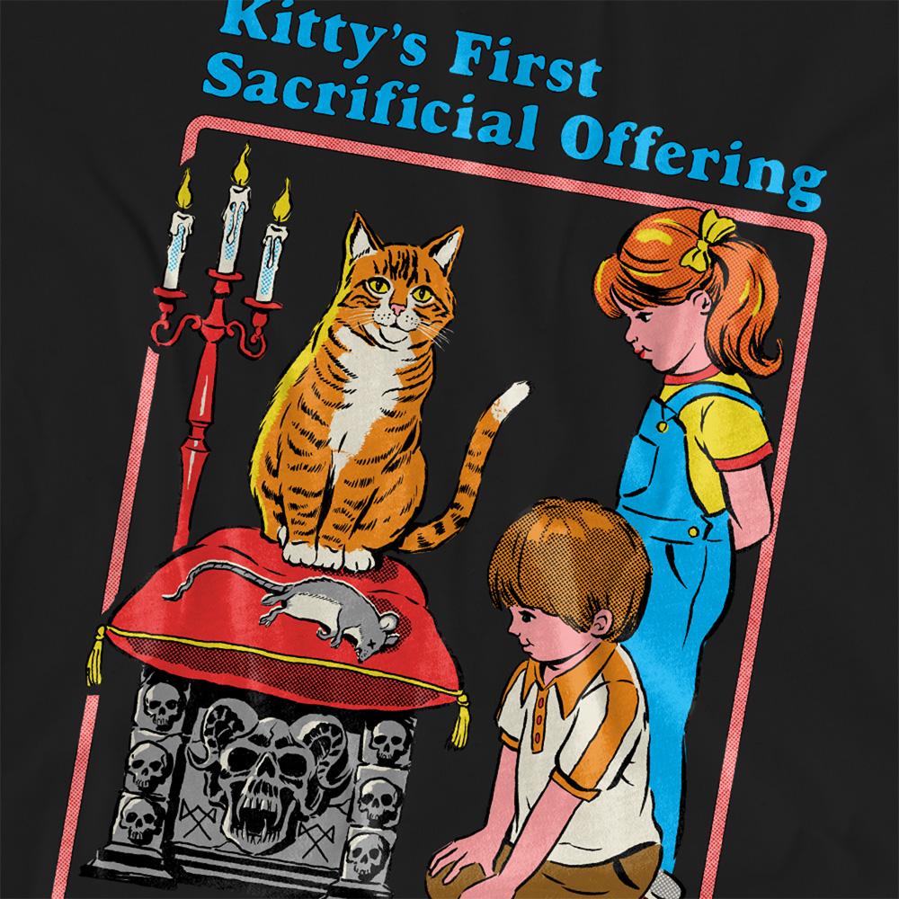 Black - Side - Steven Rhodes Womens-Ladies Kittys First Offering T-Shirt