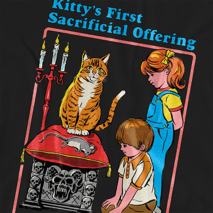 Black - Side - Steven Rhodes Womens-Ladies Kittys First Offering T-Shirt