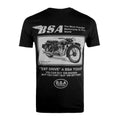 Black - Front - BSA Mens Test Drive Cotton T-Shirt