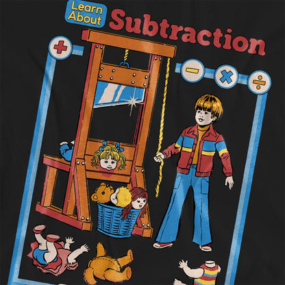 Black - Side - Steven Rhodes Womens-Ladies Learn About Subtraction T-Shirt