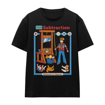 Black - Front - Steven Rhodes Womens-Ladies Learn About Subtraction T-Shirt