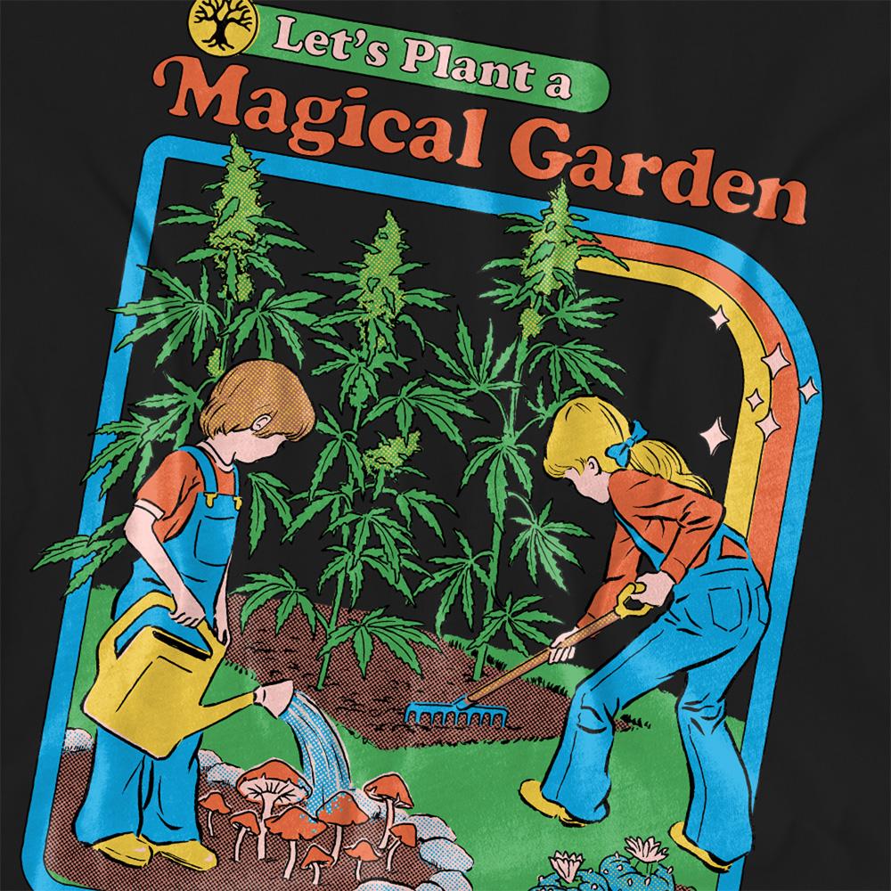 Black - Side - Steven Rhodes Womens-Ladies Let´s Plant A Magical Garden T-Shirt