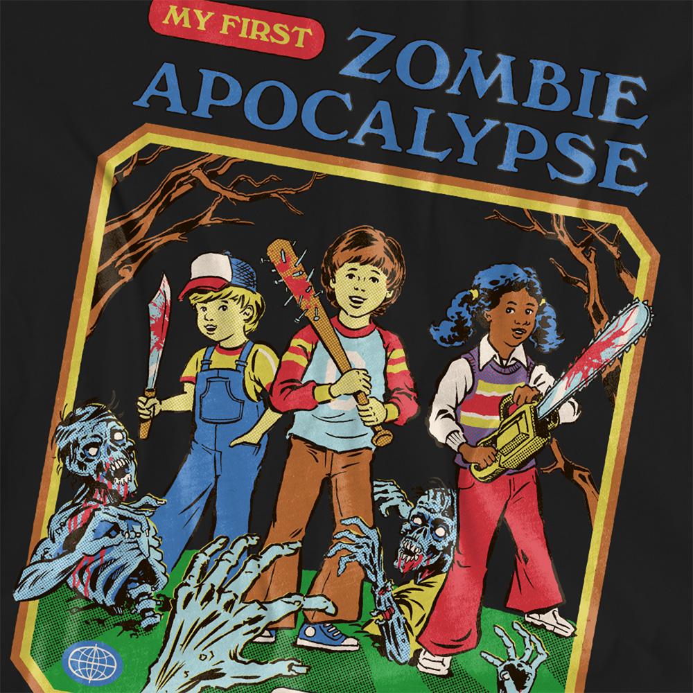 Black - Back - Steven Rhodes Womens-Ladies My First Zombie Apocalypse T-Shirt