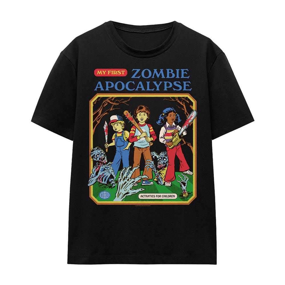 Black - Front - Steven Rhodes Womens-Ladies My First Zombie Apocalypse T-Shirt