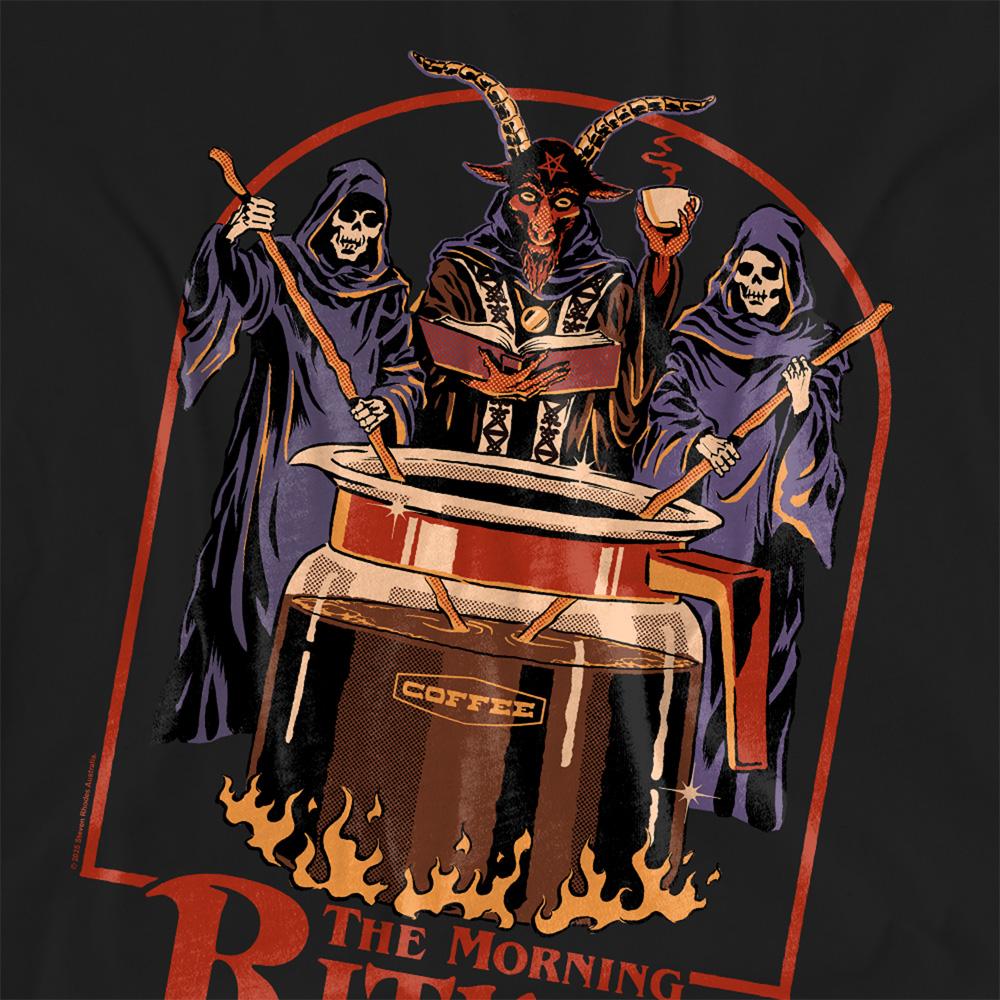 Black - Side - Steven Rhodes Womens-Ladies The Morning Ritual T-Shirt