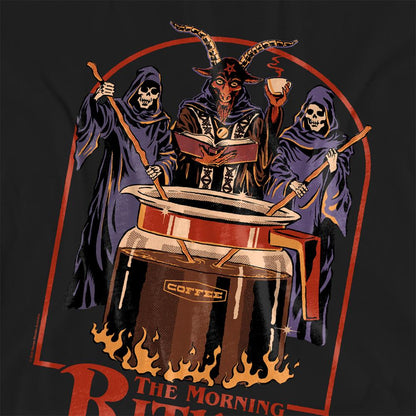 Black - Side - Steven Rhodes Womens-Ladies The Morning Ritual T-Shirt