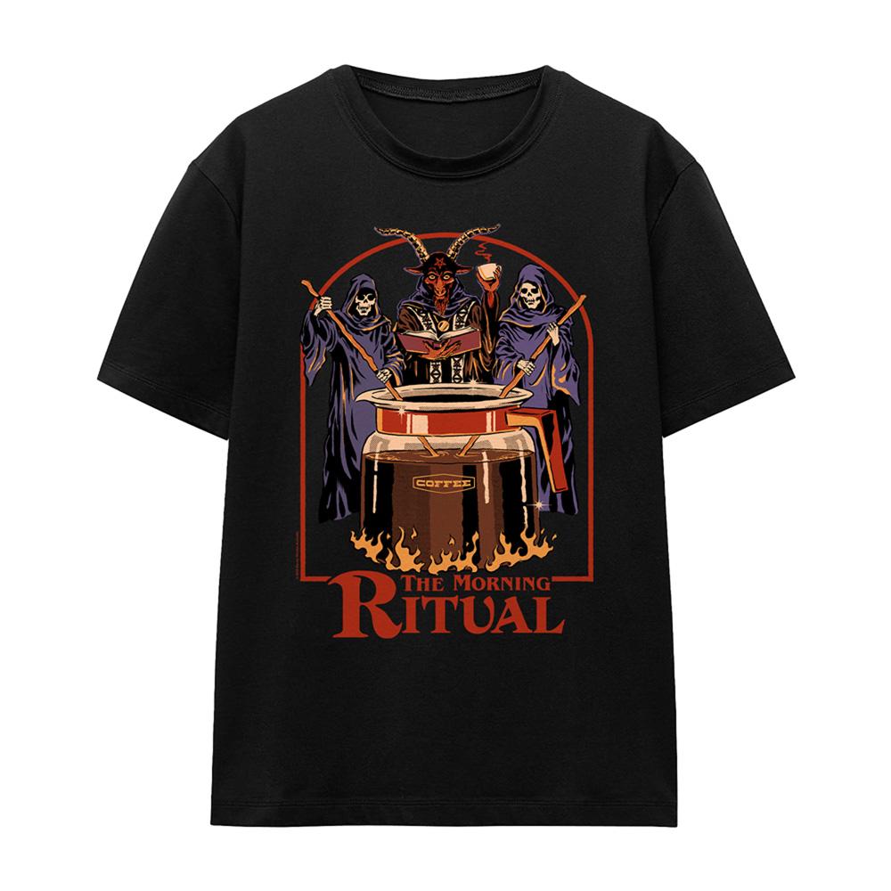 Black - Front - Steven Rhodes Womens-Ladies The Morning Ritual T-Shirt