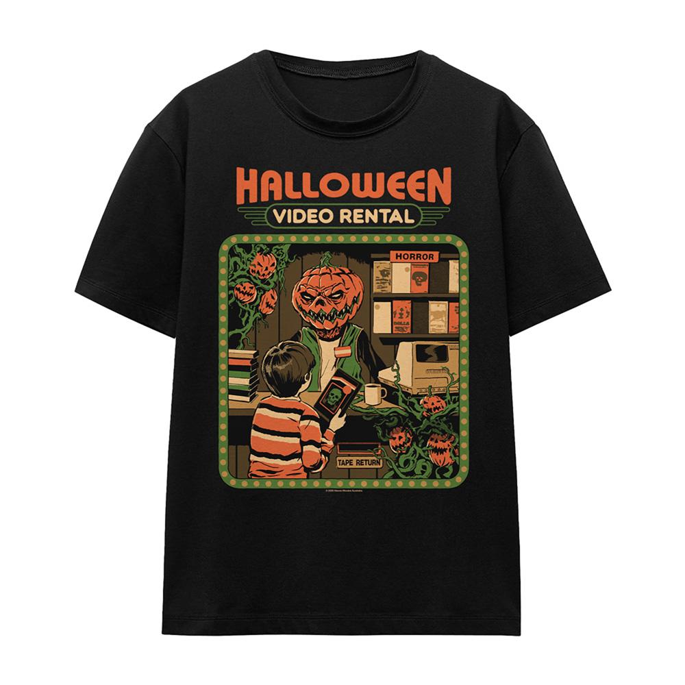 Black - Front - Steven Rhodes Womens-Ladies Video Rentals T-Shirt