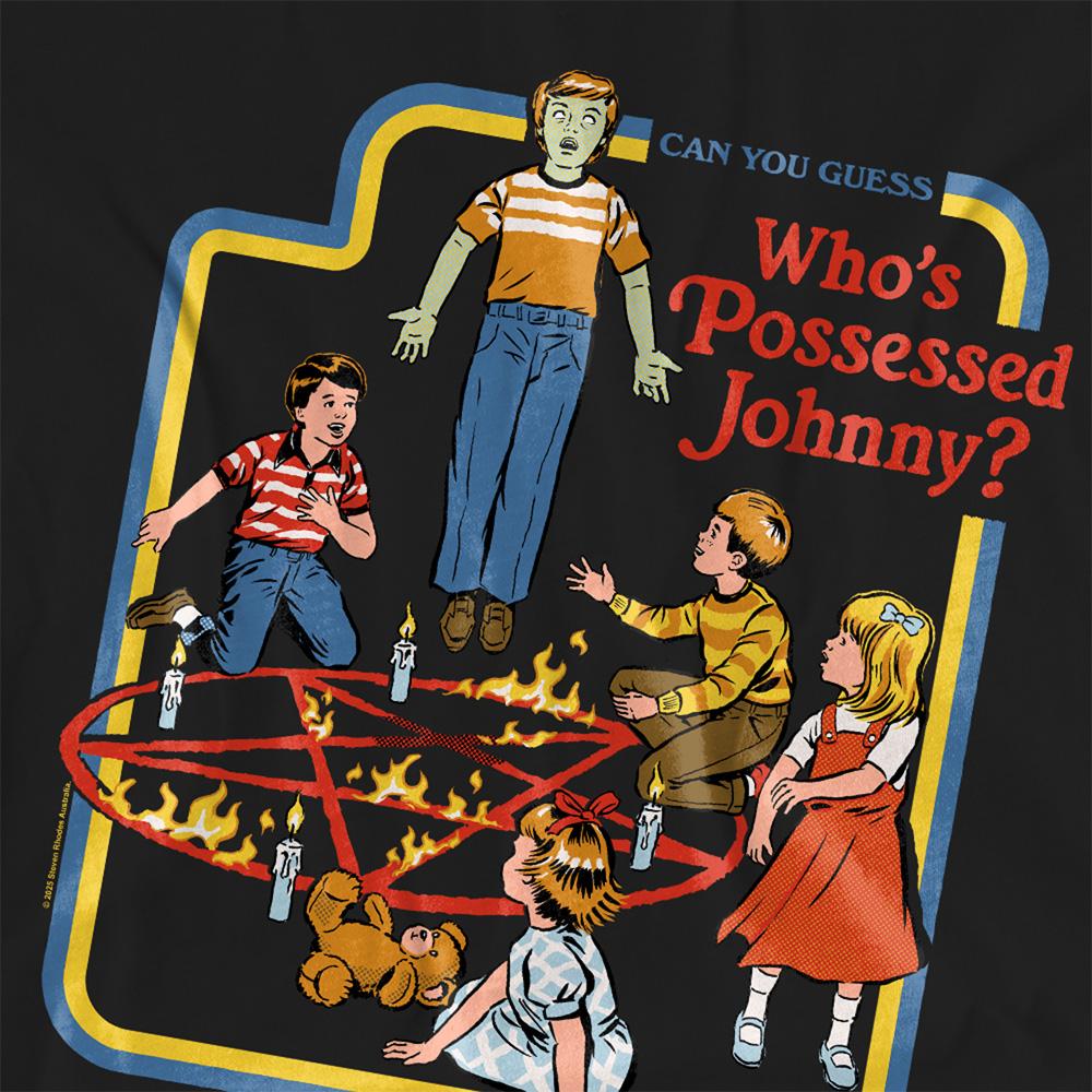 Black - Side - Steven Rhodes Womens-Ladies Who´s Possessed Johnny T-Shirt