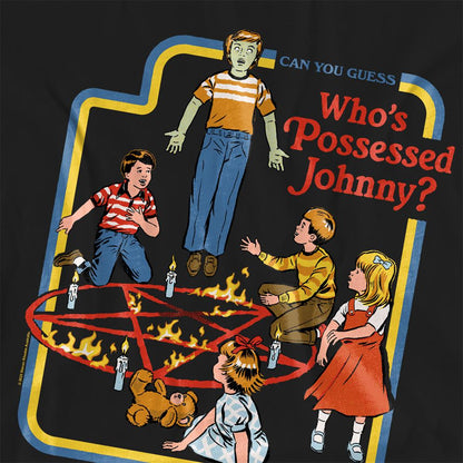 Black - Side - Steven Rhodes Womens-Ladies Who´s Possessed Johnny T-Shirt