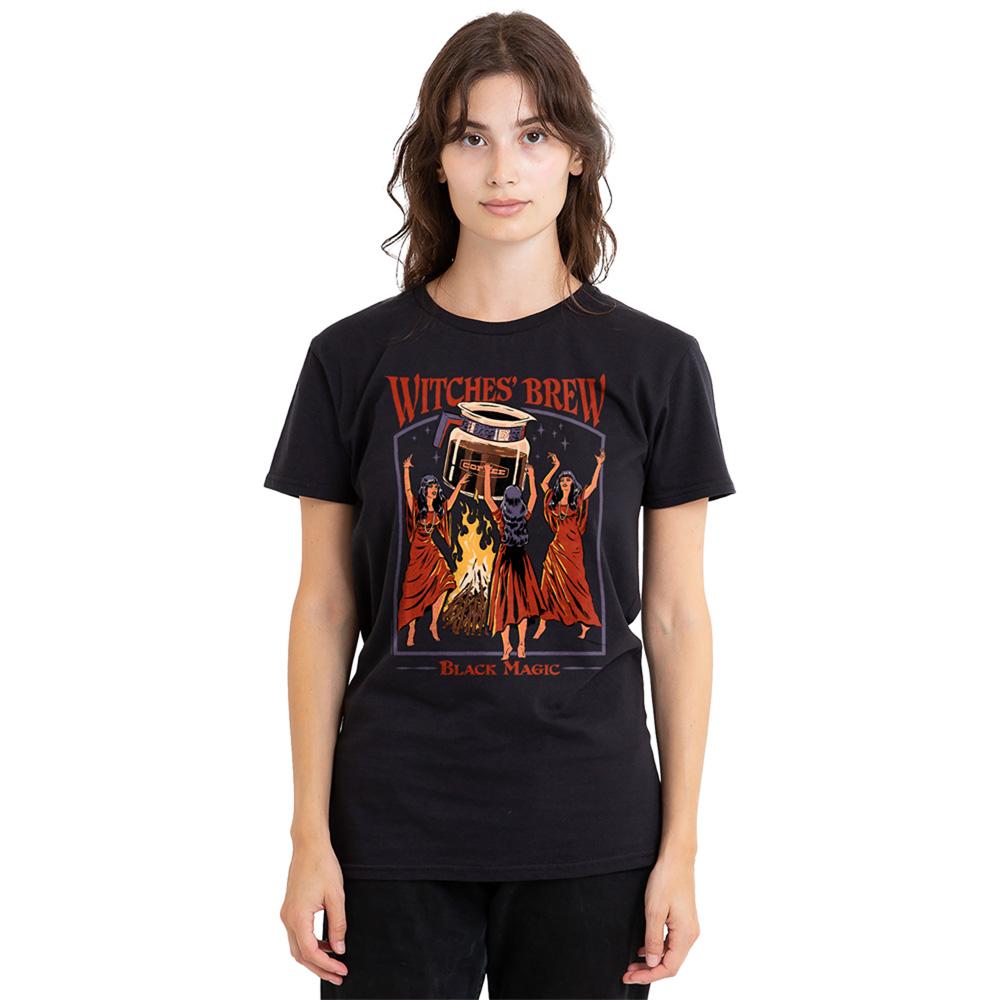 Black - Back - Steven Rhodes Womens-Ladies Witches´ Brew T-Shirt