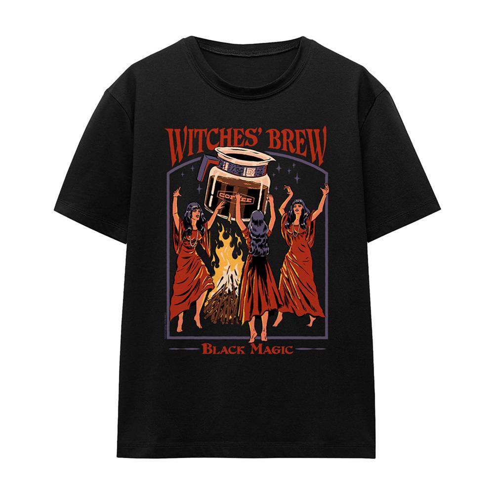 Black - Front - Steven Rhodes Womens-Ladies Witches´ Brew T-Shirt